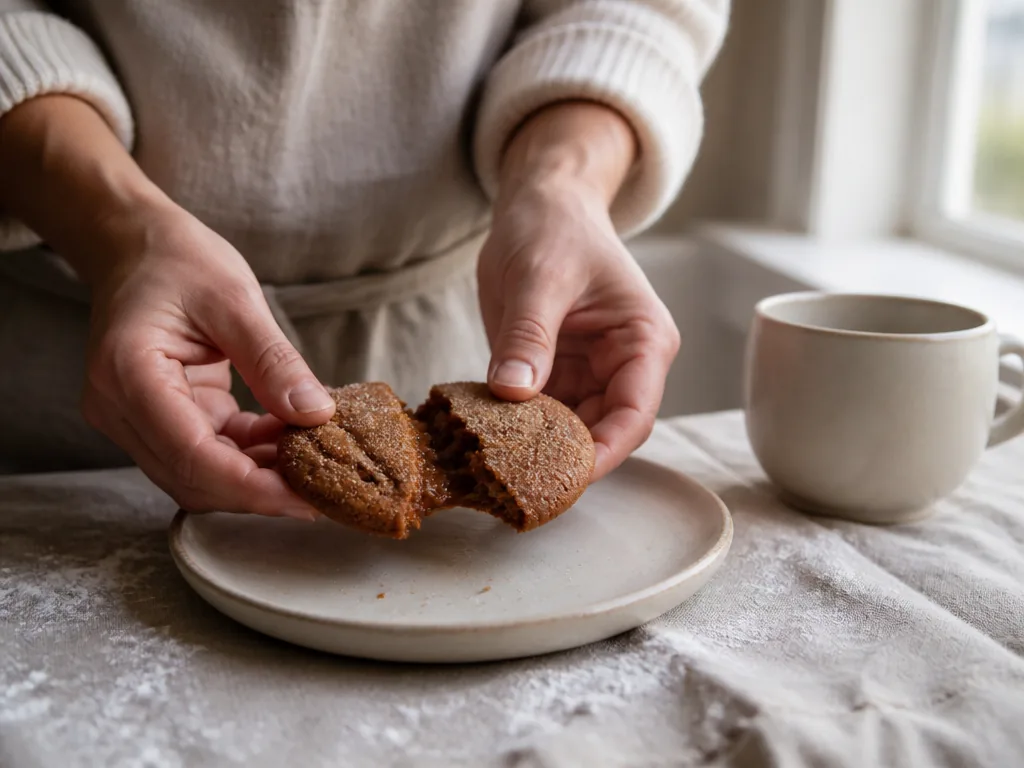 Cookies de Noël en étoiles et sapins sur une assiette décorée