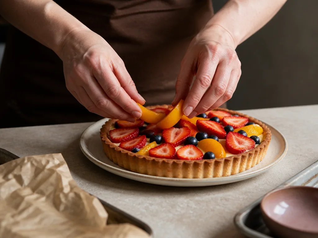 Tartelette chocolat pâte brisée, fond croustillant doré, prête à déguster